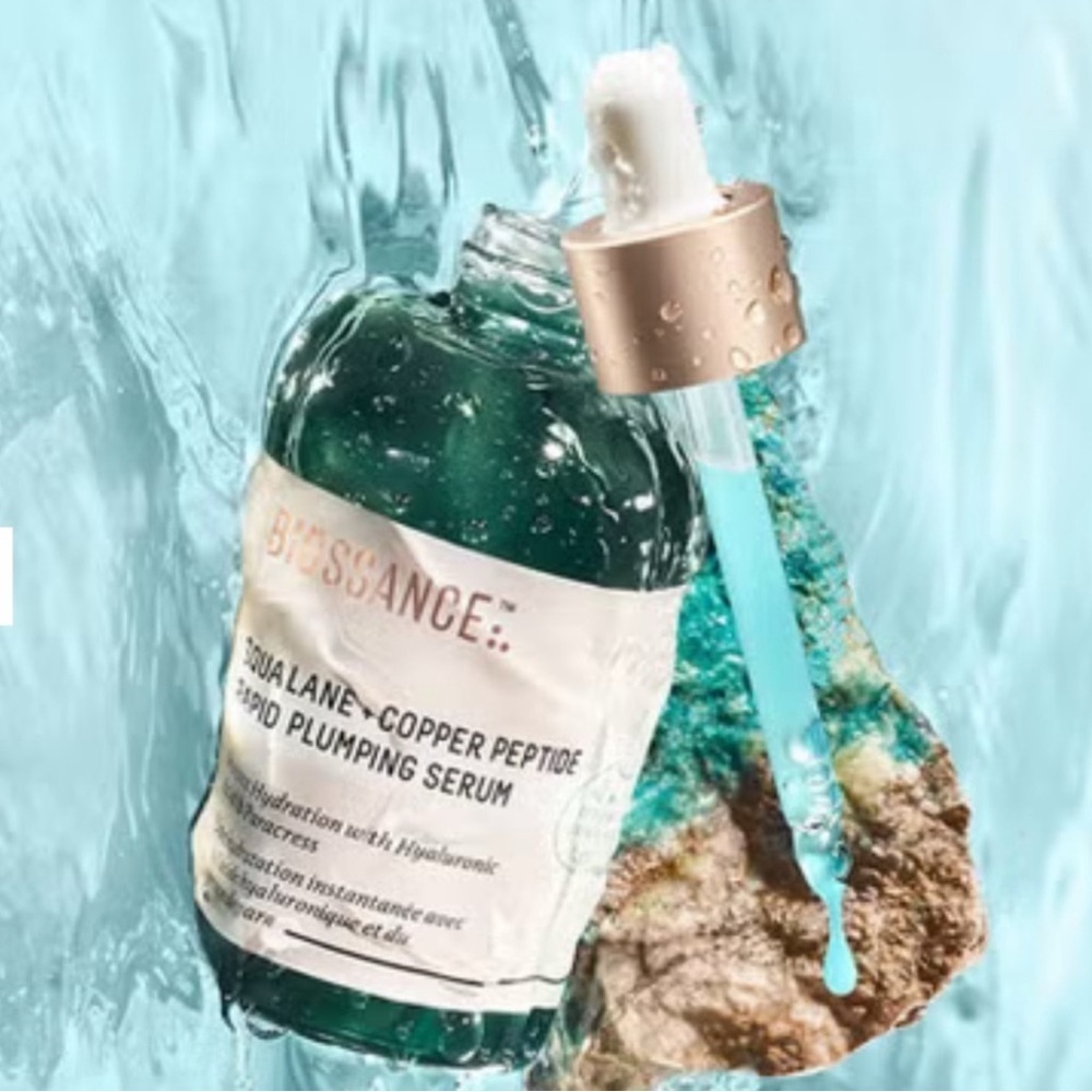 Biossance NIB Squaline Copper Peptide Rapid Plumping Serum- FULL SIZE 1.69 fl oz - Picture 4 of 8